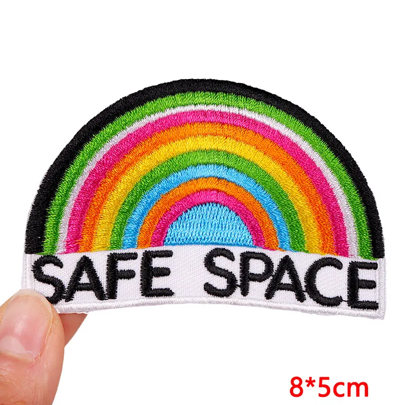 Cartoon Patch bleiben seltsam Eisen auf Patches für Kleidung Stickerei/schmelz bare Patch gestickte Patches auf Kleidung Jacken Aufkleber – Detail 2