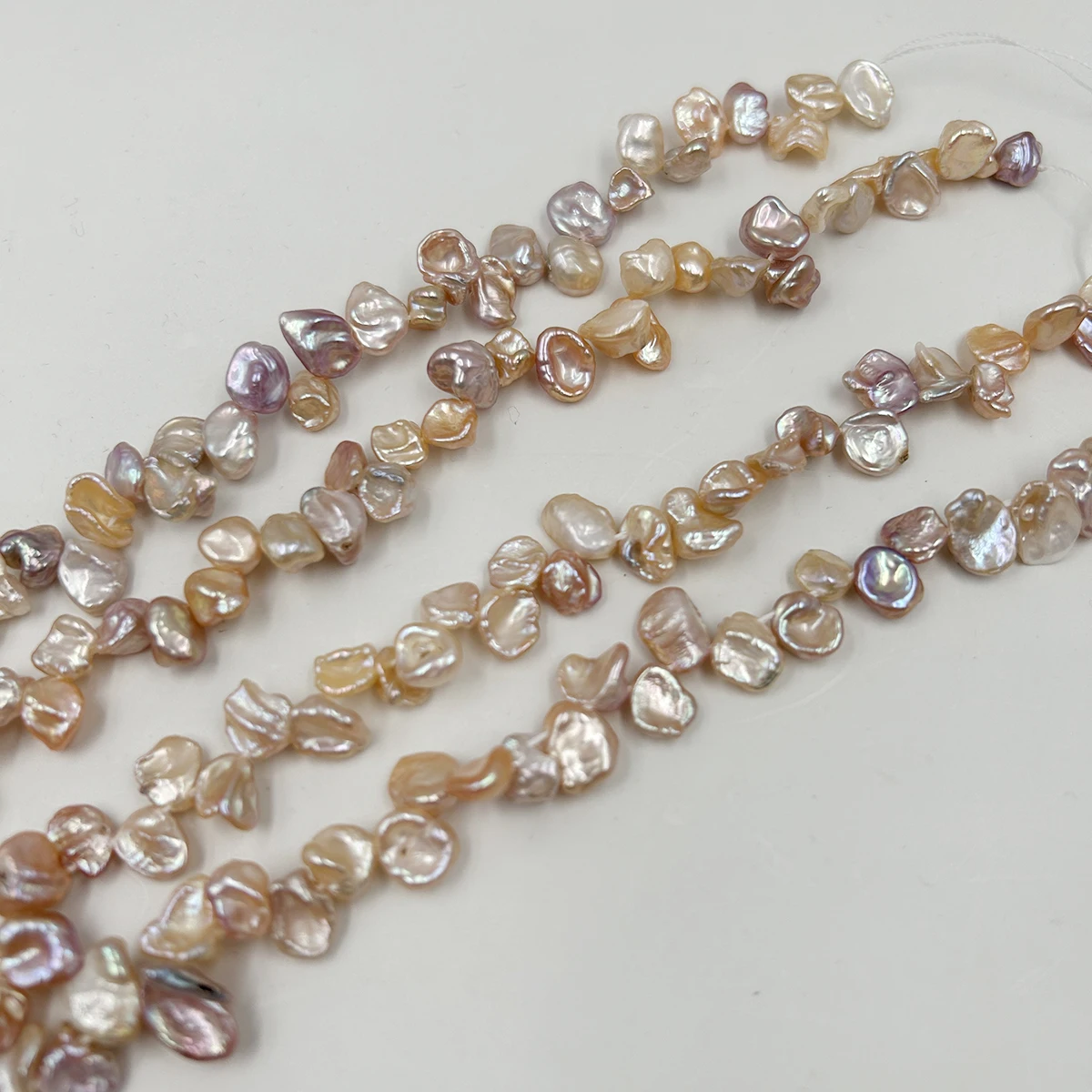 

AAA keshi pearl, high luster 16 inch 10 mm 100% Nature freshwater loose pearl with kesh baroque pearl, nature pink color