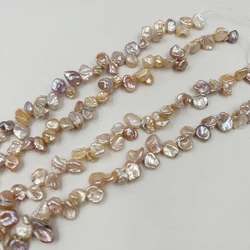 AAA keshi pearl, high luster 16 inch 10 mm 100% Nature freshwater loose pearl with kesh baroque pearl, nature pink color