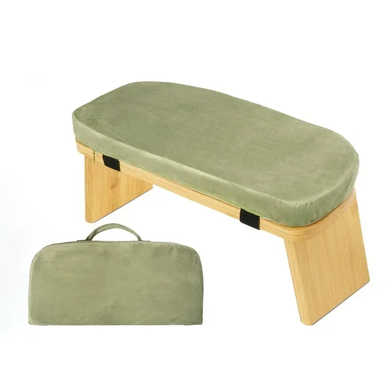 

Wooden Yoga Stools Folding Kneeling Ottomans Modern Portable Stool Living Room Footrest Soft Sitting Footstool Home Furniture