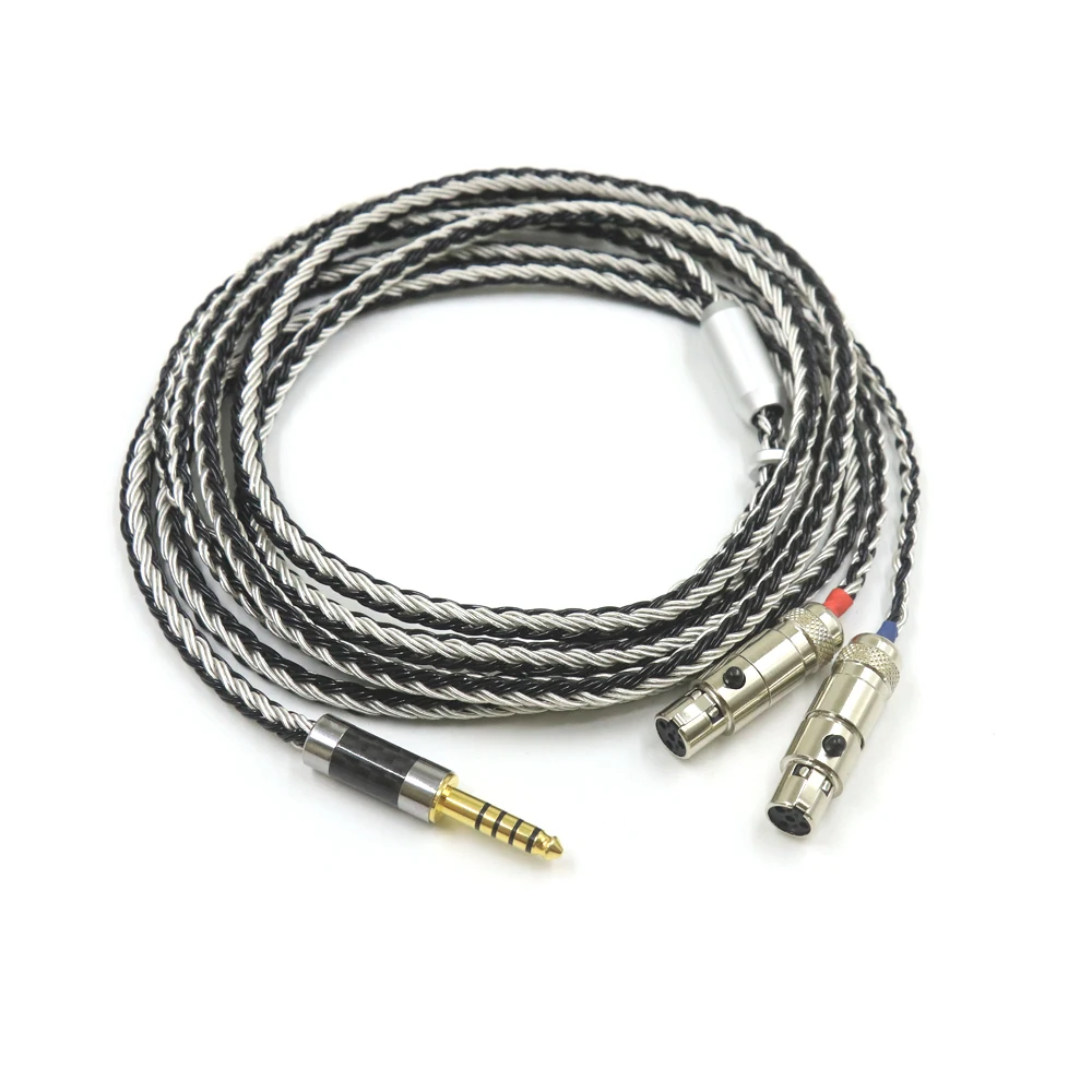 Wysokiej jakości 16 rdzeń 2.5 3.5 4.4mm XLR zbalansowane słuchawki hi-fi Upgrade Cable dla Audeze LCD-2, LCD-3, LCD-4, LCD-X, LCD-XC