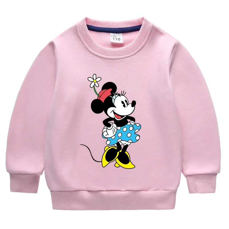 

MINISO Disney Mickey Mouse and Donald Duck 2023 Autumn and Winter Children's Sweater New Velvet Thickened Warm Top