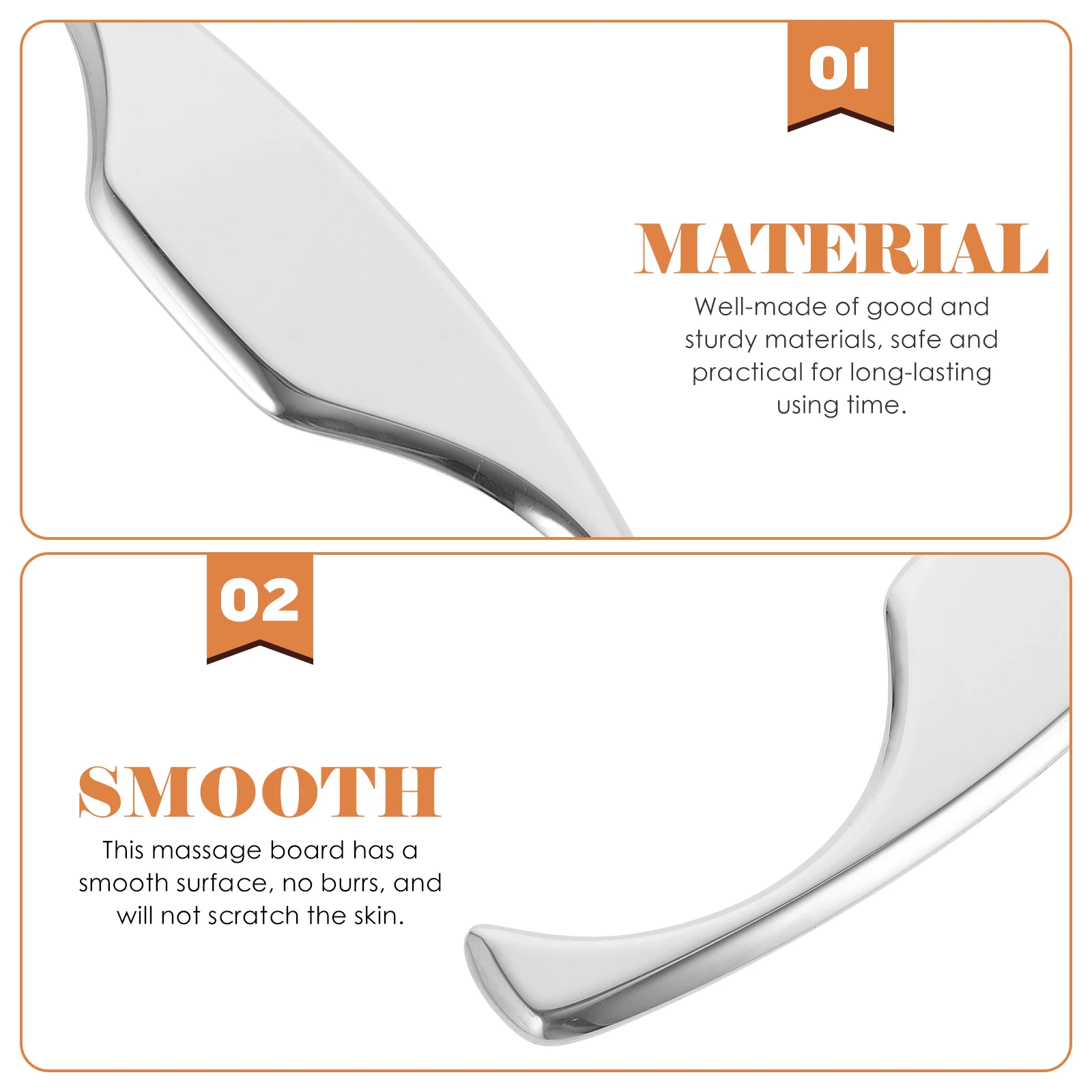

Portable Scraping Massage Board Body Guasha Tool Muscle Scraper Neck Back Shoulder Legs Stainless Steel Gua Sha Plate Face Body