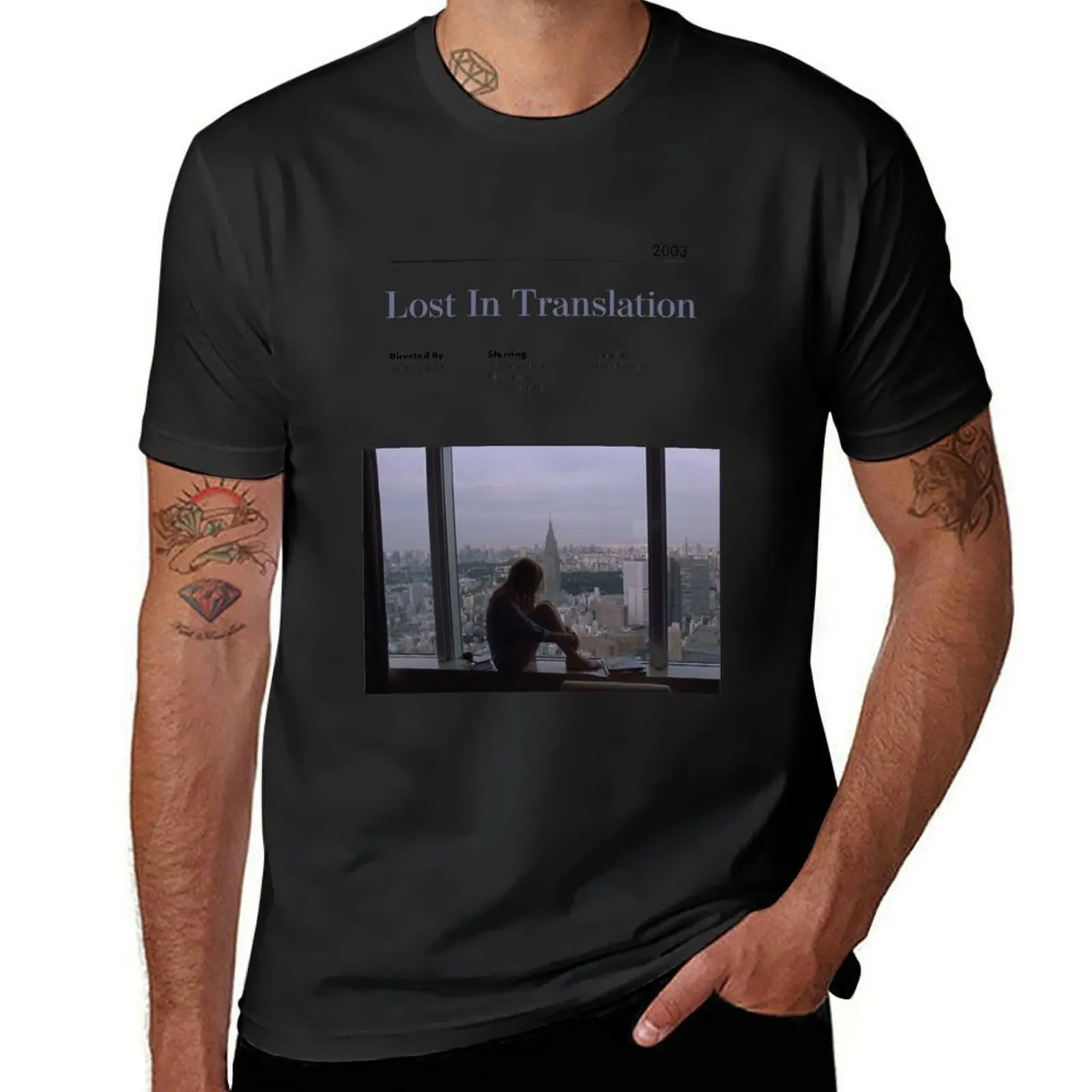 Lost In Translation Alternative Minimalist Movie Poster Sofia Coppola T-Shirt anime oversized men clothing