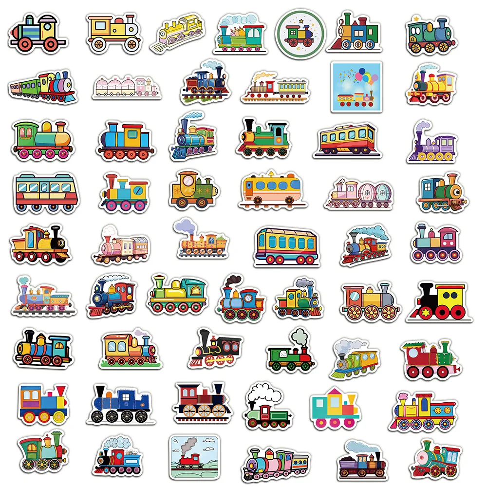 56PCS Original Small Train Graffiti Stickers Reward Stickers DIY Mobile Luggage Stickers Waterproof