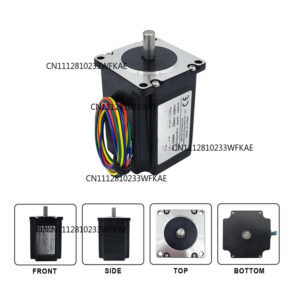MHTNC Nema23 57HS76 Stepper Motor 2 Phase 2.0N.m 285ozin 76mm Length D 6.35mm/8mm 4-Leads for CNC 3D Printer Monitor Equipment