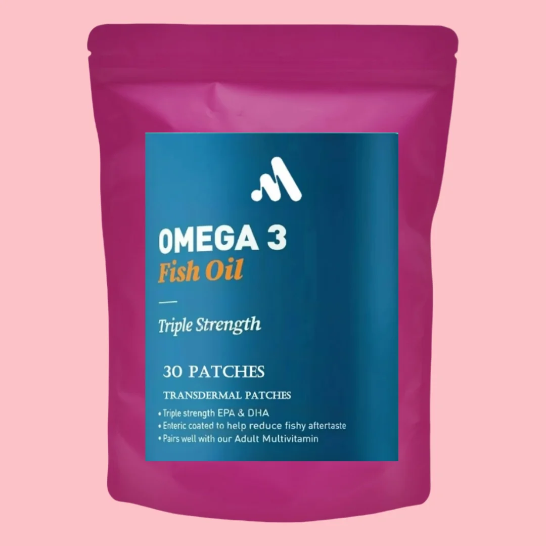 

30 Patches Omega-3 Fish Oil Transdermal Patches Heart , Cardio Support, Rapid- Release Immune Support