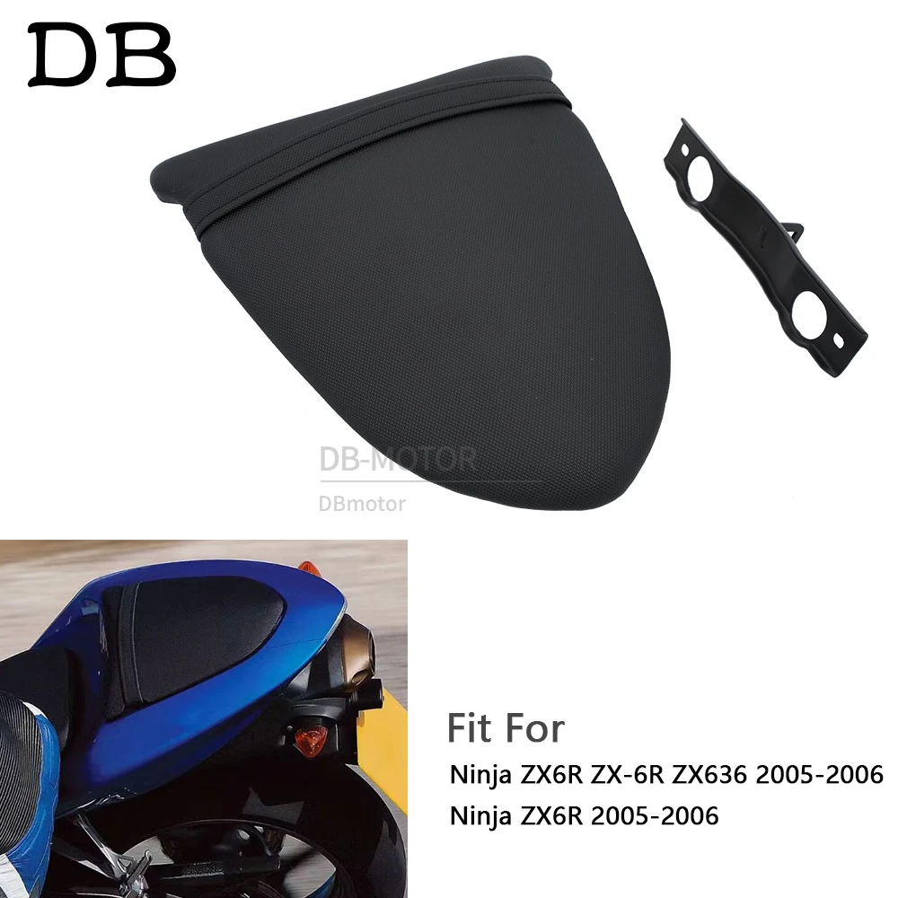 

Motorcycle Rear Pillion Passenger Soft Seat Cushion Fit For KAWASAKI Ninja ZX6R ZX-6R 636 2005-2006 & ZX10R ZX-10R 2006 2007