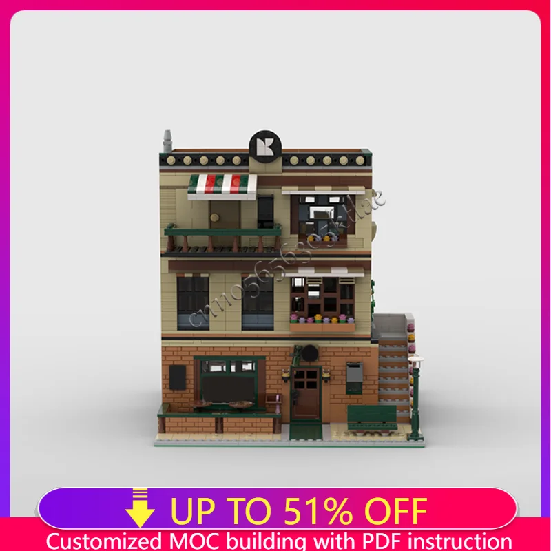 

2080 PCS Sports Bar Creative Building Block Model Urban Street View Architectural Bricks Kids Assembly Christmas Birthday Gift