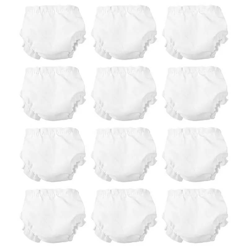 12pcs Baby Diaper Dollhouse Panties Accessories Cloth Bag Diapers Clothes Set Dolls Underwears Inch Cabbage Patch