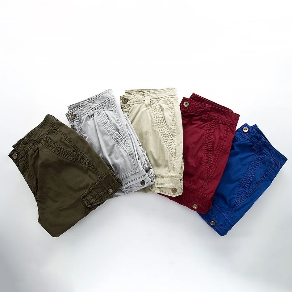 Casual Pants Summer Men's Shorts Half Length Pants Solid Color Simple and Versatile Breathable Sweat-absorbing Thin Soft