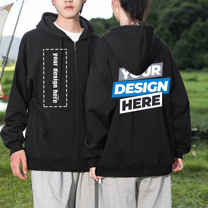 Felpa con cappuccio con cerniera di alta qualità - Pullover unisex in cotone (93% cotone, 700 g) con stampa logo gratuita, 1 pezzo minimo LS-3333