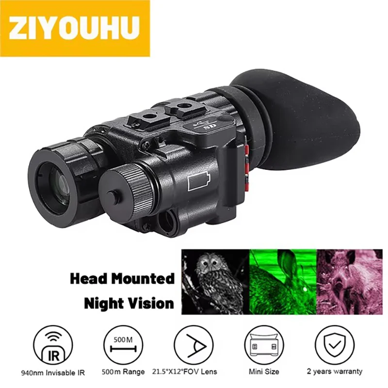 

NVM-14 New HD Digital Helmet Night Vision Monocular 3 Color Image WIFI Photo Video Records Head Mounted Infrared Night Viewing