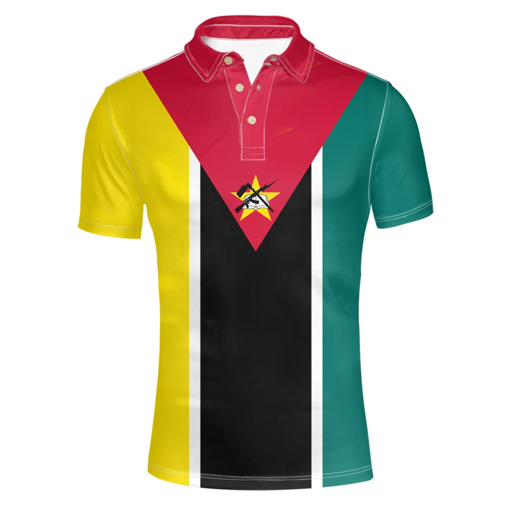 Mozambique Free Custom Name Team Logo Mz Lapel T Shirt Moz Country Fishing Travel Portuguese Nation Republic Flags Clothes