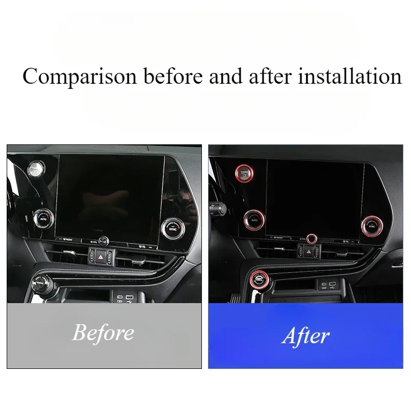 For Lexus RX 2023 NX/RZ 2022-2023 Car One-Click Start Central Control Air Conditioning Knob Ring Volume Knob Decorative Supplies