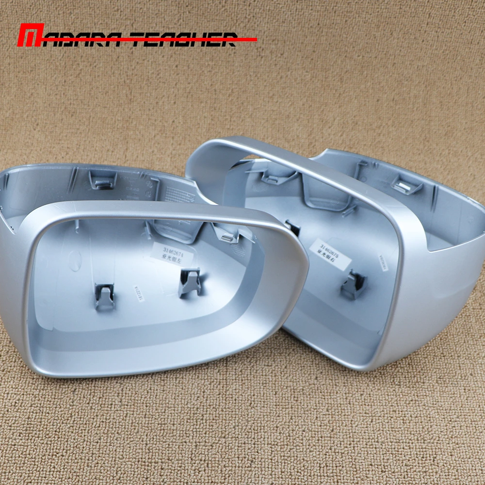 31462674 31462675 Mirror Cover Rear View Side Mirror Cap Housing Matt Silver For VOLVO XC60 2018 2019 2021 2022