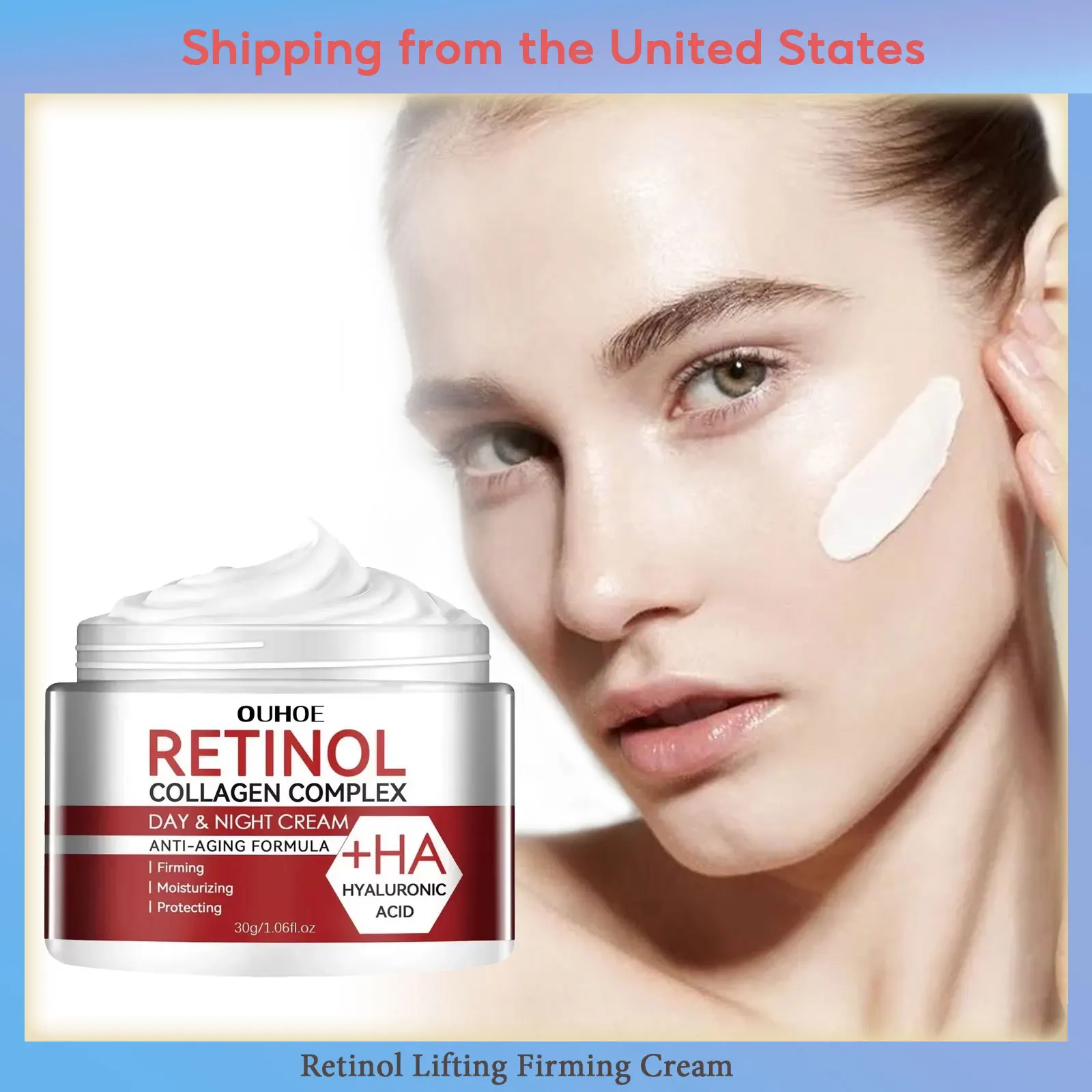 

Retinol Face Cream Anti A-ging Remove W-rinkle Firming Lifting Fade Fine Line Repairing Moisturizing Nourish Brighten Skin Care