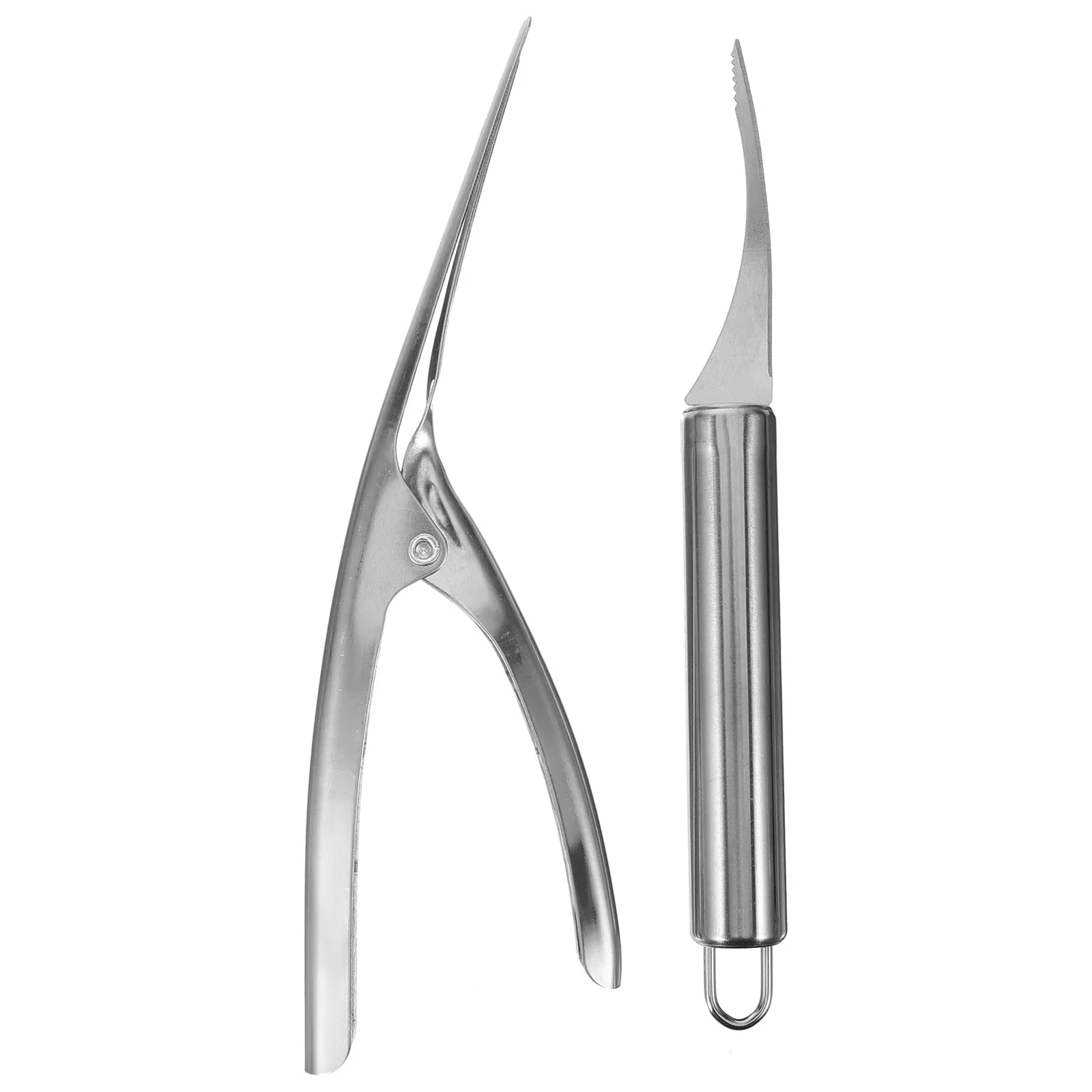 

1Set Shrimp Line Cutter Stainless Steel Shrimp Peeler Portable Household Fish Scaler Efficient Kitchen Tool for Home Restaurant