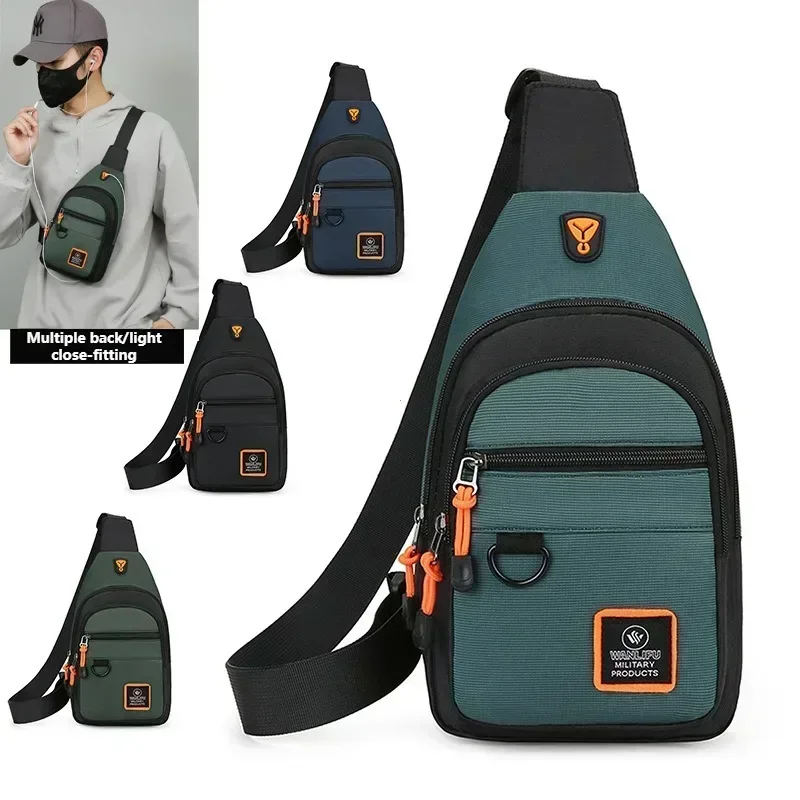 

Men's Waist Packs Male Chest Bag Fashion Men's Chest Bag Handbag Lightweight Oxford Fabric Crossbody Shoulder Bag Stylish Casual