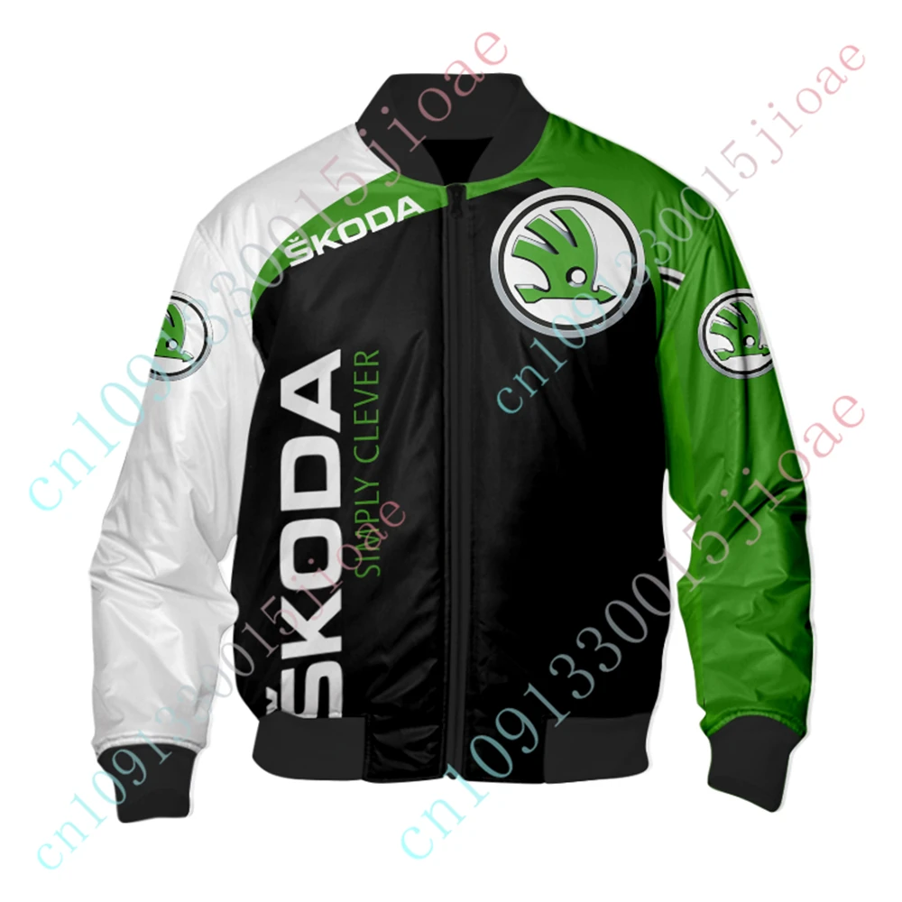 

Skoda Jackets For Men's Clothing Bomber Jacket Thick Coat Techwear Baseball Uniform Harajuku Parkas Windbreaker Custom Logo