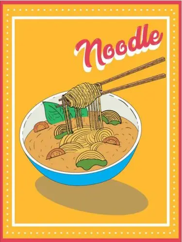 Noodle Soup Bowl Metal Wall Plaque Art Vintage tin sign retro sign