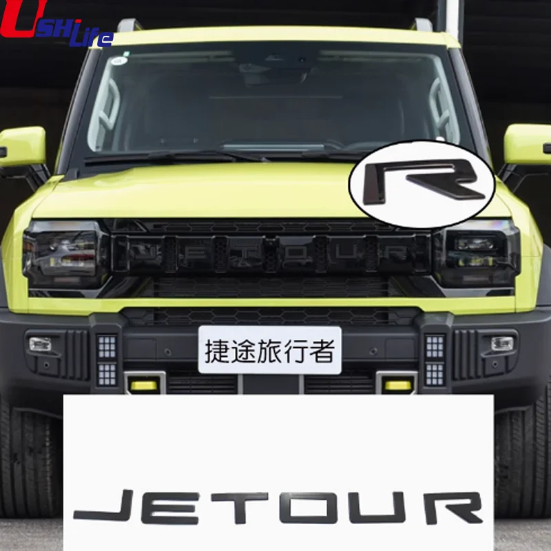 

For Chery Jetour Traveler T2 2024 Car Front Grille Hood Logo Sticker badge Front Rear Trunk Steering Emblem Paste Accessories