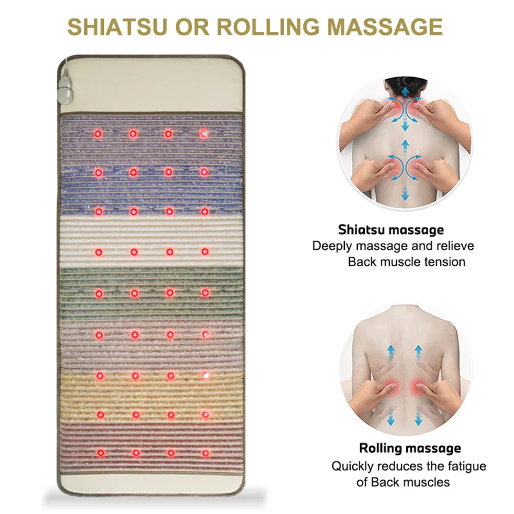 7 Color PEMF Photon Energy Mat Natural Gem Infrared Physiotherapy Blanket Pulse Magnetic Therapy Relieves Whole Body Pain