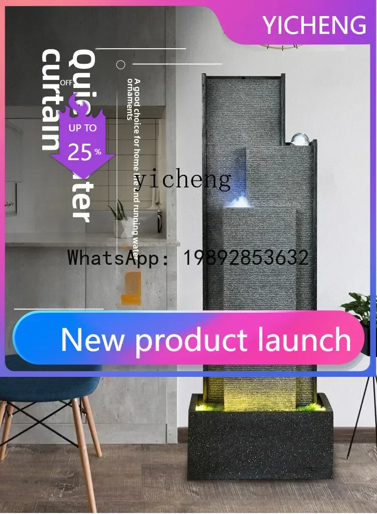 

X7 Modern Simple Water Curtain Wall Flowing Water Fountain Lucky Ball Interior Decoration Landscape Gifts