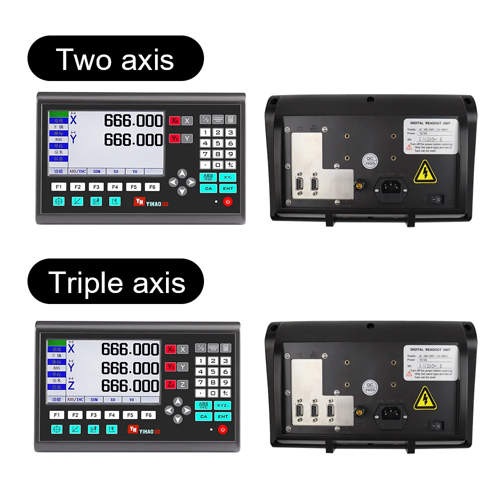 Digital Readout Kit Display YH800-3 LCD DRO YH800-2 Dro YHSINO TTL Signal 9 Pins Original