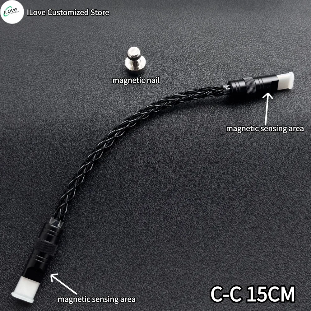 15 cm langes C-C/USB-C-Tastaturkabel aus Einkristallkupfer unterstützt 8K magnetisch steuerbare Lichter für HMlab Hub