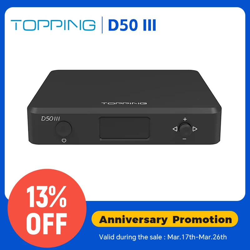 TOPPING D50 III Desktop HiFi DAC Double ES9039Q2M PCM768 DSD512 With Remote Control D50 III Decoder