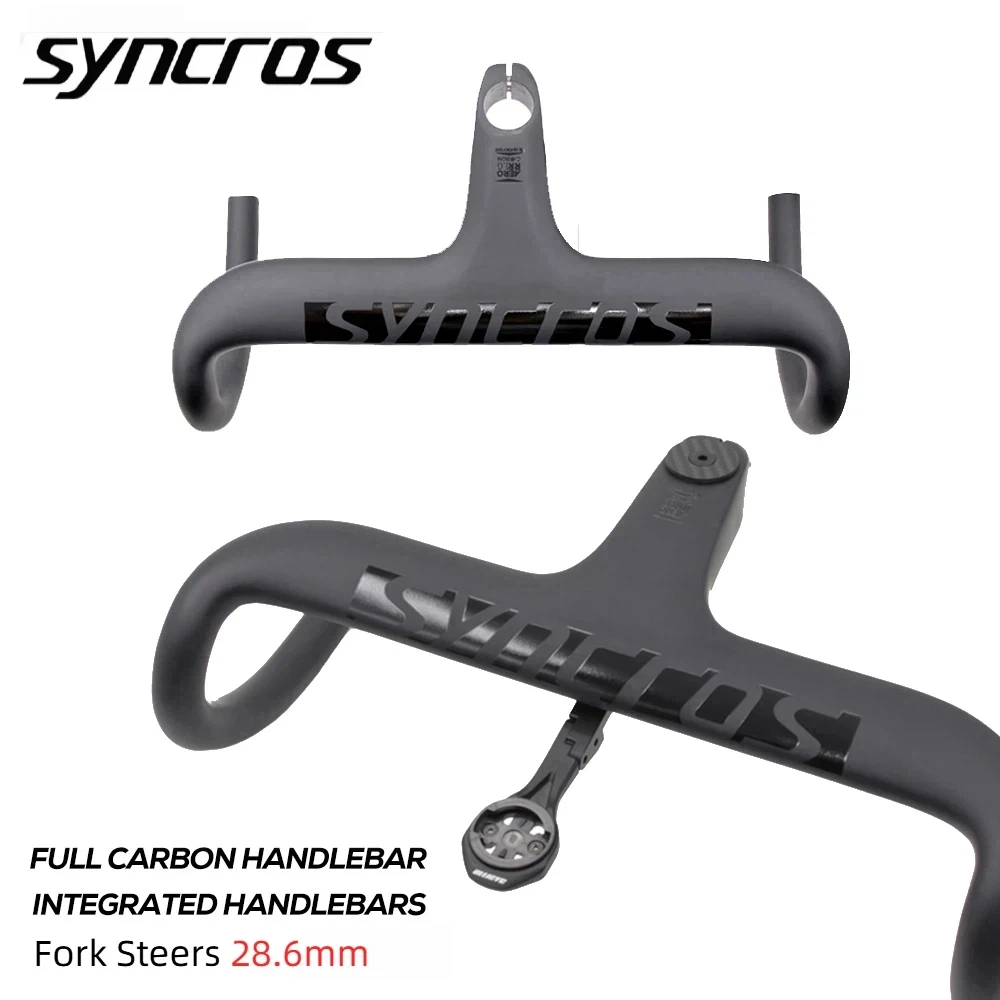 

Syncros -10 ° Велосипедный руль из карбона со встроенной внутренней проводкой кабелей, с проставками, для шоссейного велосипеда, диаметр штока 28,6 мм, велосипедная деталь