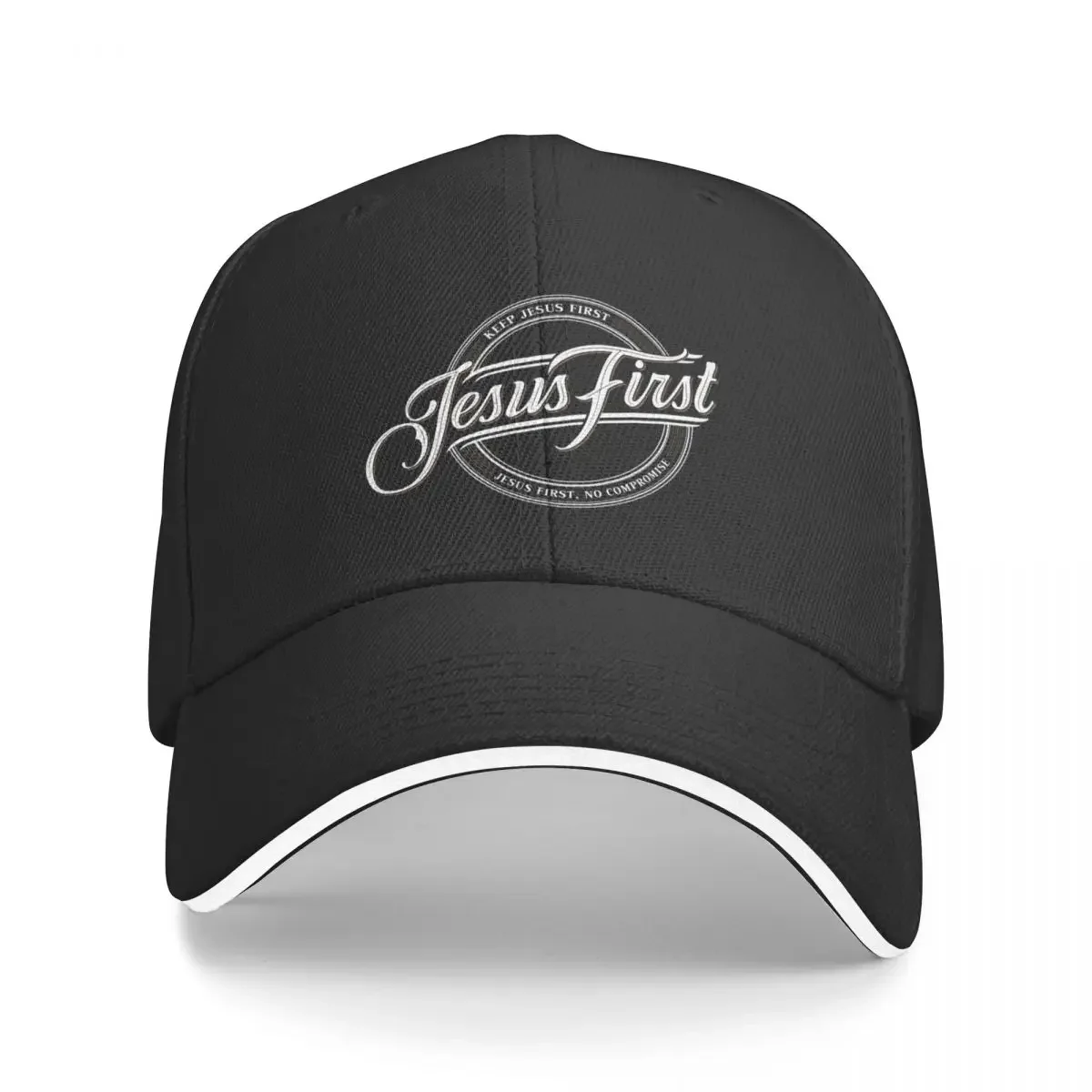 New Jesus First, Keep Jesus First, Jesus First No Compromise Christian Baseball Cap Custom Cap Elegant Women's Hats Men's