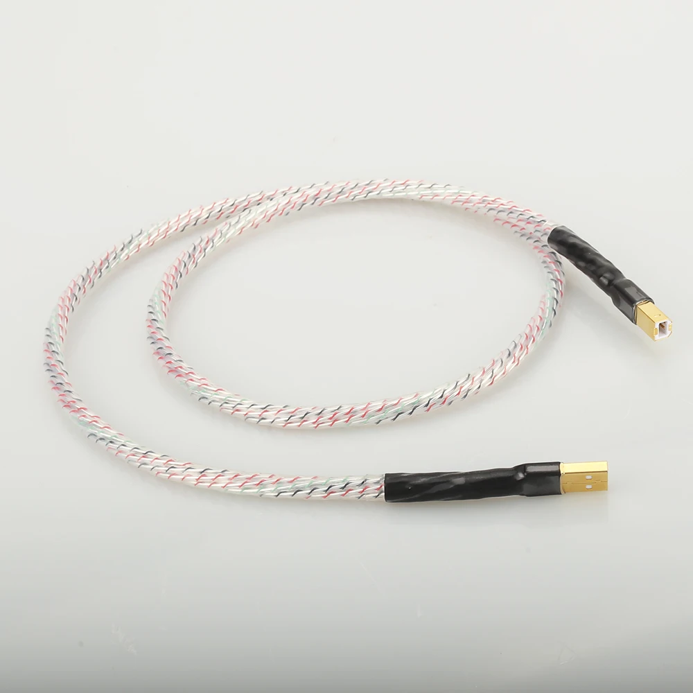 Hifi Nordost Valhalla Top-rated Silver Plated + Shield USB Cable High Quality Type A to Type B Hifi Data Cable For DAC