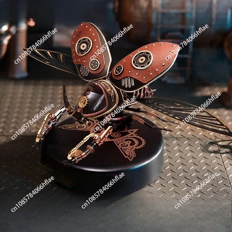 Mechanical Species Rhinoceros Beetle Metal Assembly Model 3d Three-dimensional Puzzle Handmade Building Block Toy Birthday Gift