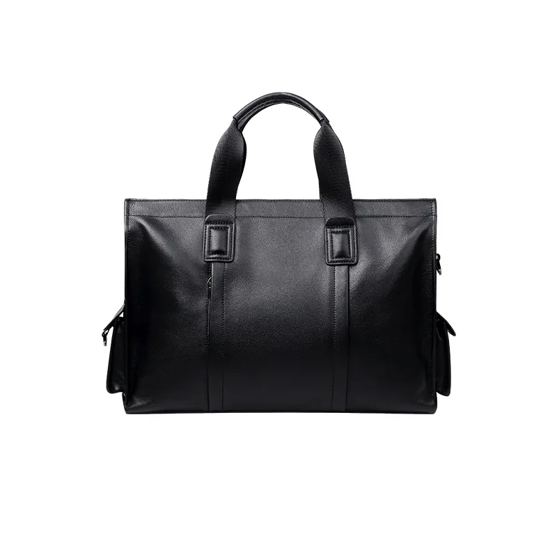Leather men's bag simple casual men's briefcase first layer cowhide computer bag large capacity messenger men's handbag