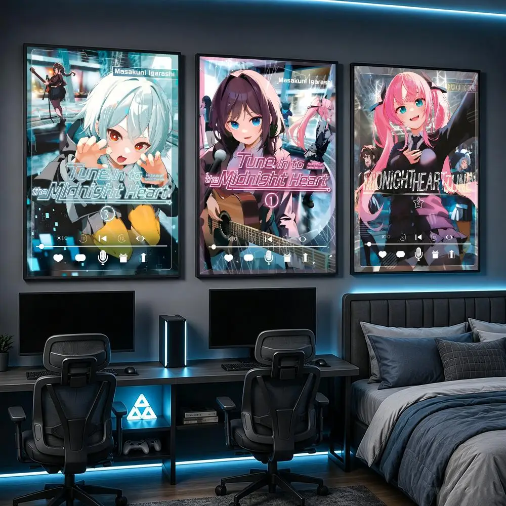 anime Tune In to the Midnight Heart HD Poster Anime Aesthetic Wall Art For Game Anime Lovers Bedroom Gaming Room Decor IdealGift