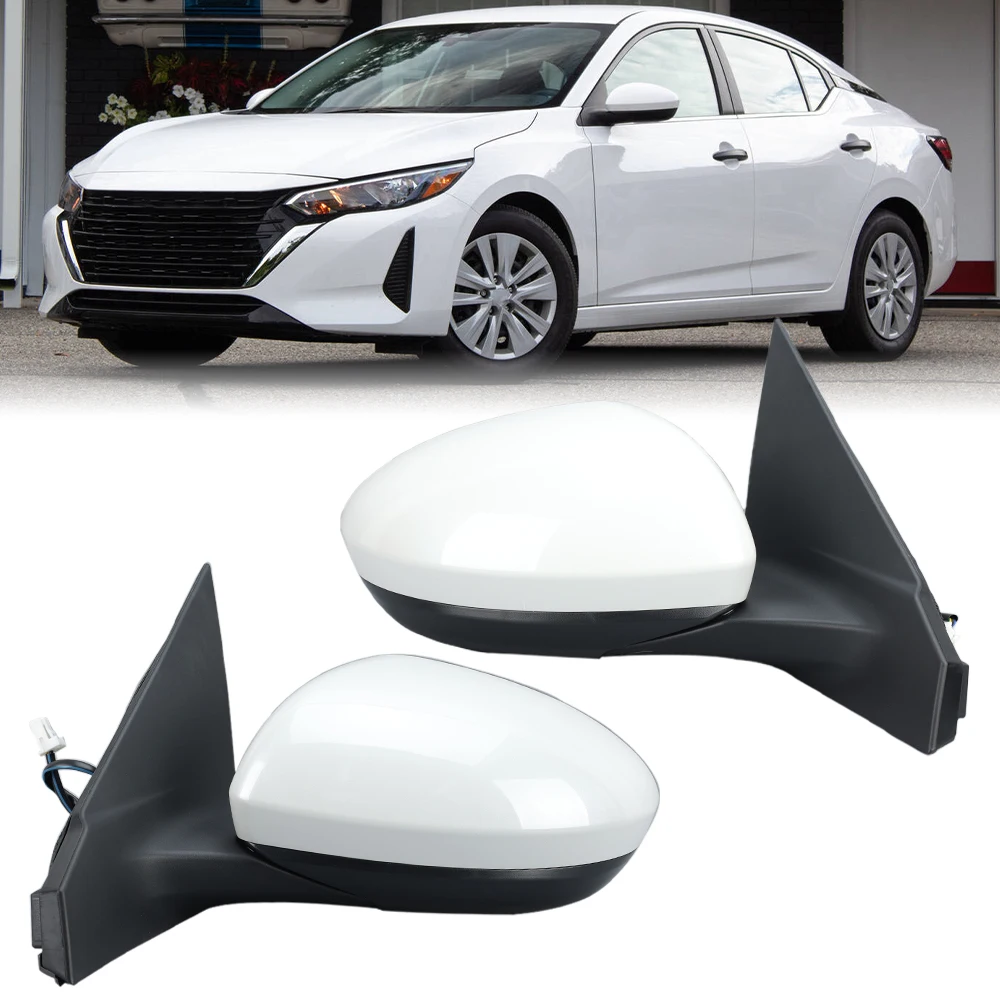 

Rearview Mirror Assembly For Nissan Sentra 2020 2021 2022 2023 2024 2025 3 Pins White Manual Folding Side Mirror Car Accessories