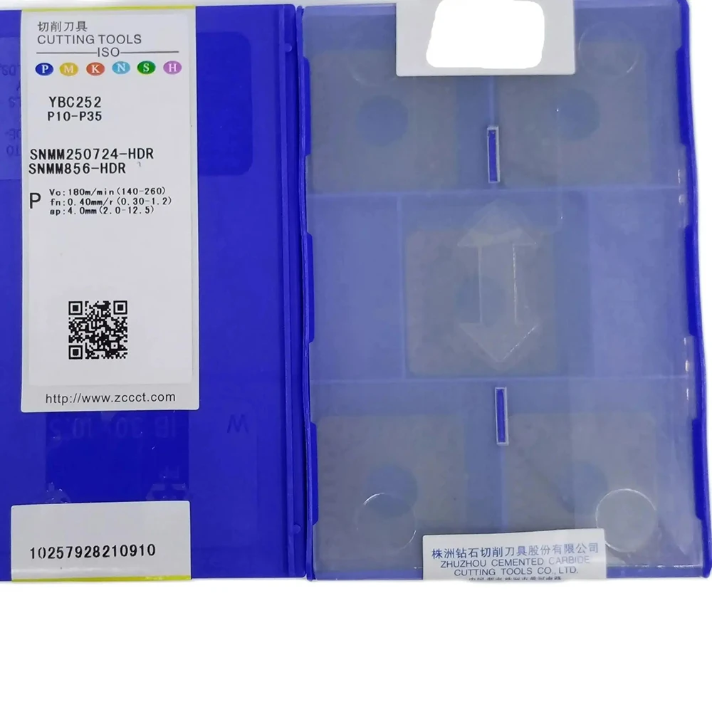 

100% Original ZCC YBC252 YBC351 SNMM250724-HDR General turning inserts Processing for steel SNMM 856-HDR 5pcs/box