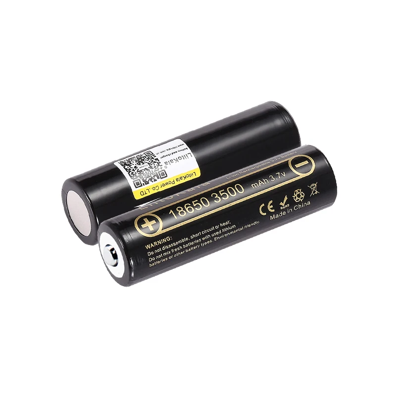 1-40PCS LiitoKala 35A-JT 3.7V 18650 3500mAh rechargeable battery 3500mAh high capacity 3.7V pointed light flashlight battery