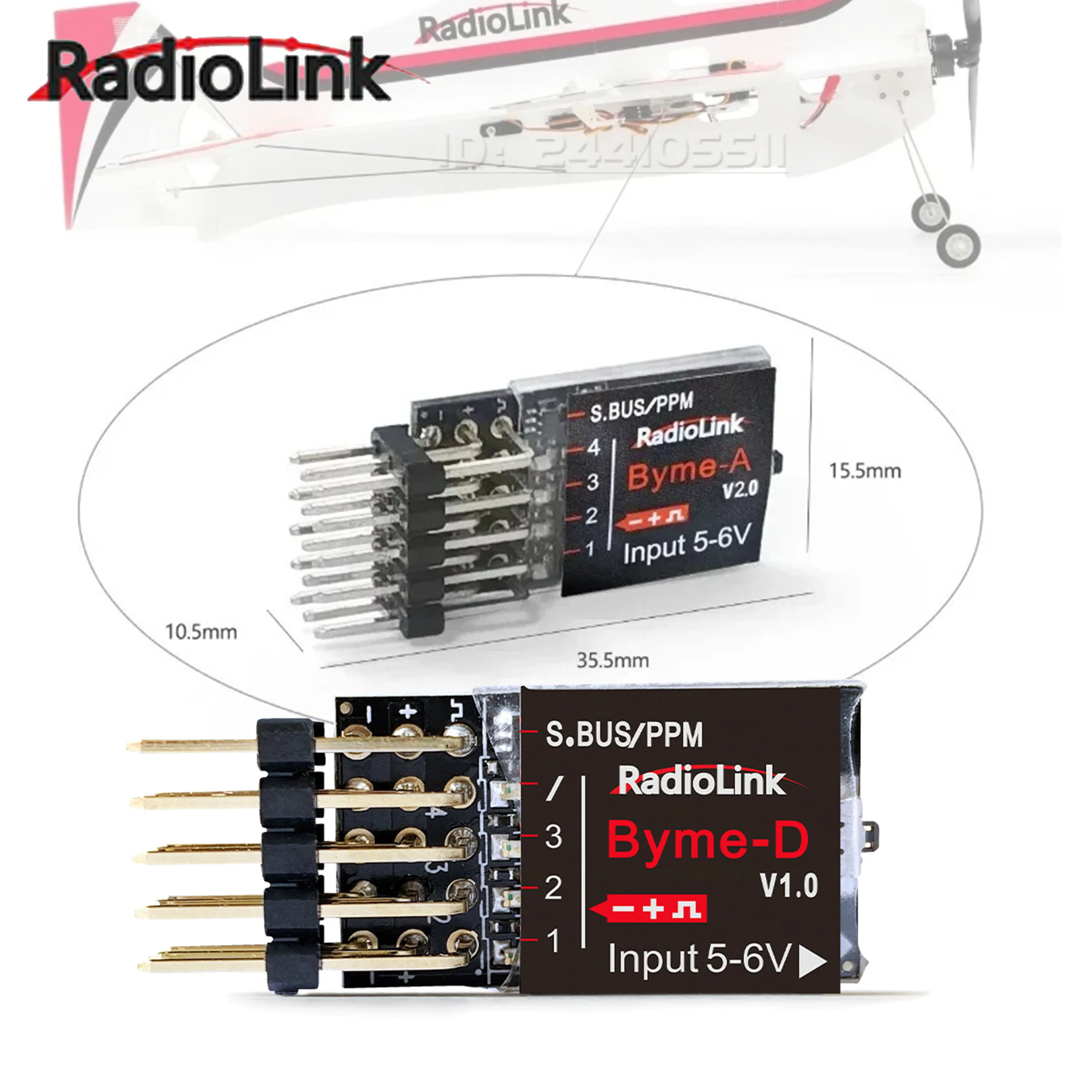 Radiolink Mini FC Byme-A Byme-D Flight Controller Three-axis Gyro Acceleration Sensor for RC Airplane Straight Wing Aircraft Toy