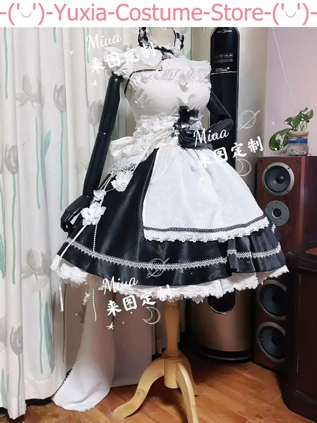 [Customized] Anime! Azur Lane Scylla Original Skin Maid Dress Lovely Uniform Cosplay Costume Halloween Party Outfit