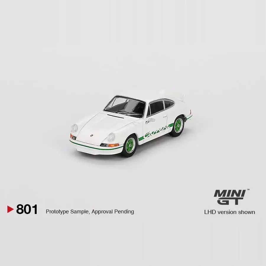 

Модель автомобиля из белого и зеленого сплава MINIGT 1:64 911 Carrera RS 2,7