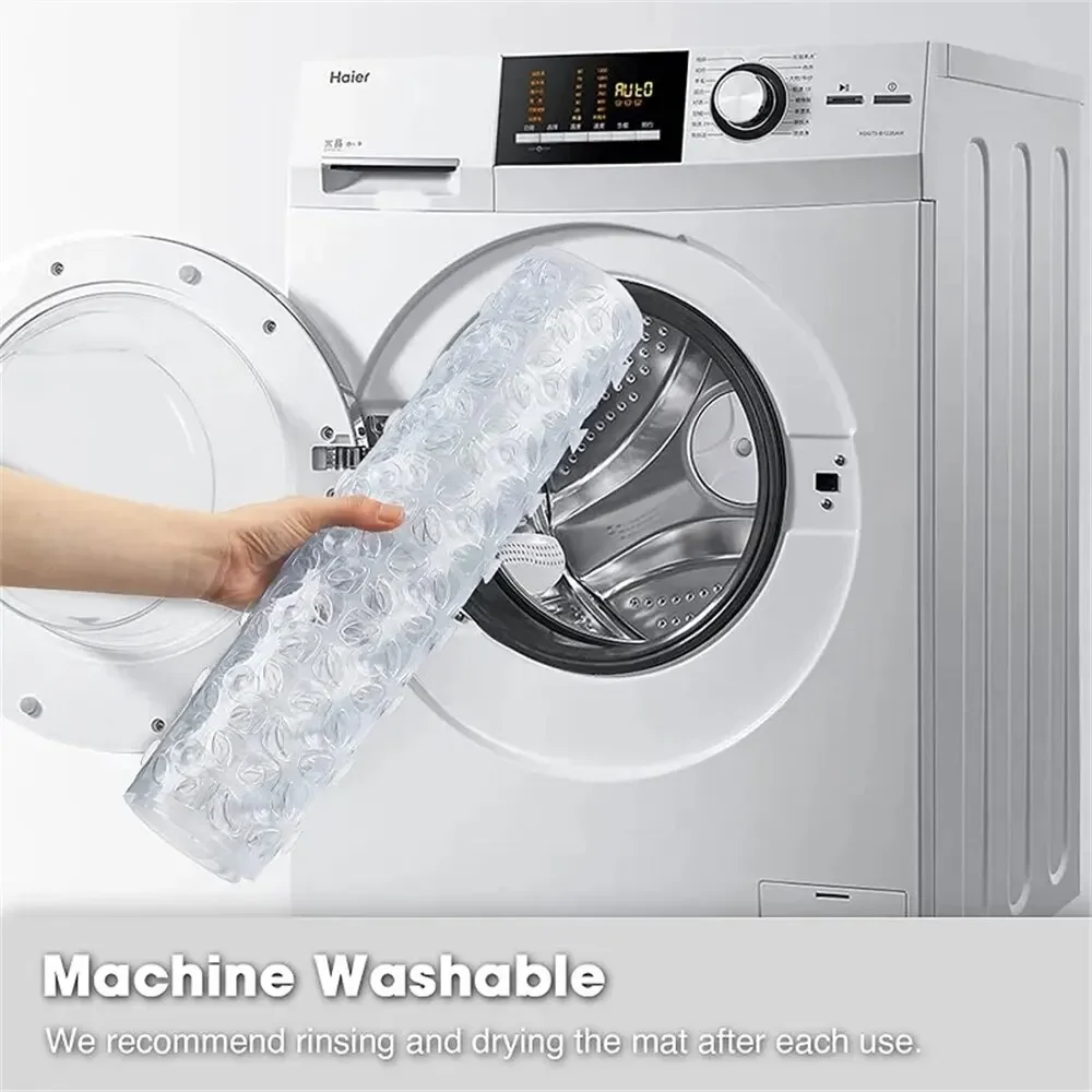 PVC Bathroom Non-slip Mat Bathtub Massage Mat Household Carpet Mat Shower Room Floor Mat with Suction Cup 100*40CM