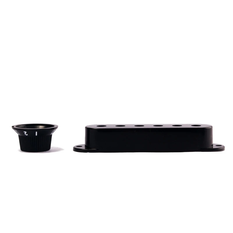 Black Color Plastic 48mm 50mm 52mm Guitar Pickup Cover Single Coil Cover Tip 1 Volume and 2 Tone Knobs for Guitar E56D