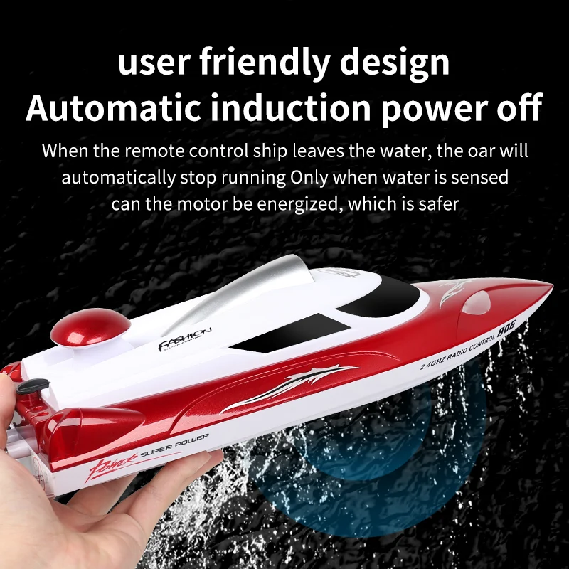 HJ806 35km/H 2.4G High-Speed Remote Control Racing Boat With Water Cooling System /High Speed R/C boat Children Model Toys