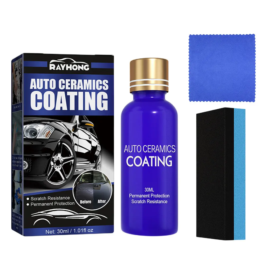 Car Repairing Spray with Sponge Car Polish Nano Coating with No-dust Cloth Car Ceramic Coating Liquid Waterproof Car Paint Care