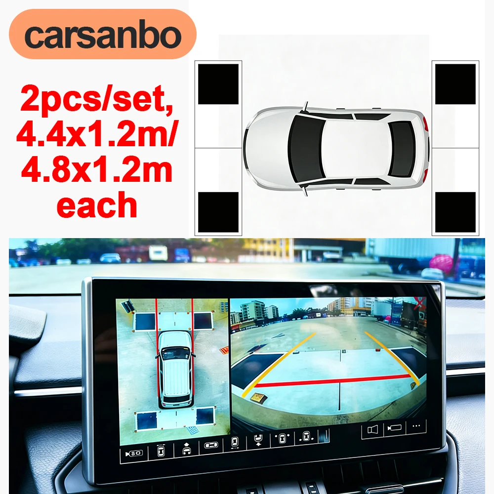 Carsanbo 4.4x1.2M/4.8x1.2M 2D Car Surround View Camera Calibration Cloth Debugging Cloth for 360 Degree Panoramic Image System