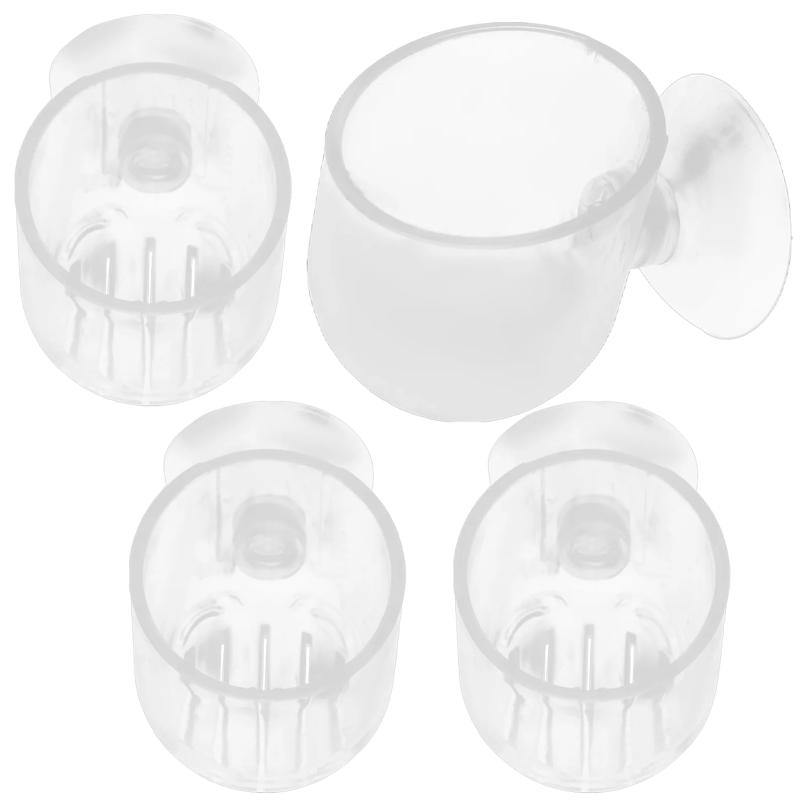 

4 Pcs Hanging Aquarium Planter Easy to Clean Fish Tank Holder Flowerpot Decorate Acrylic Food Dispenser Pots Feeder