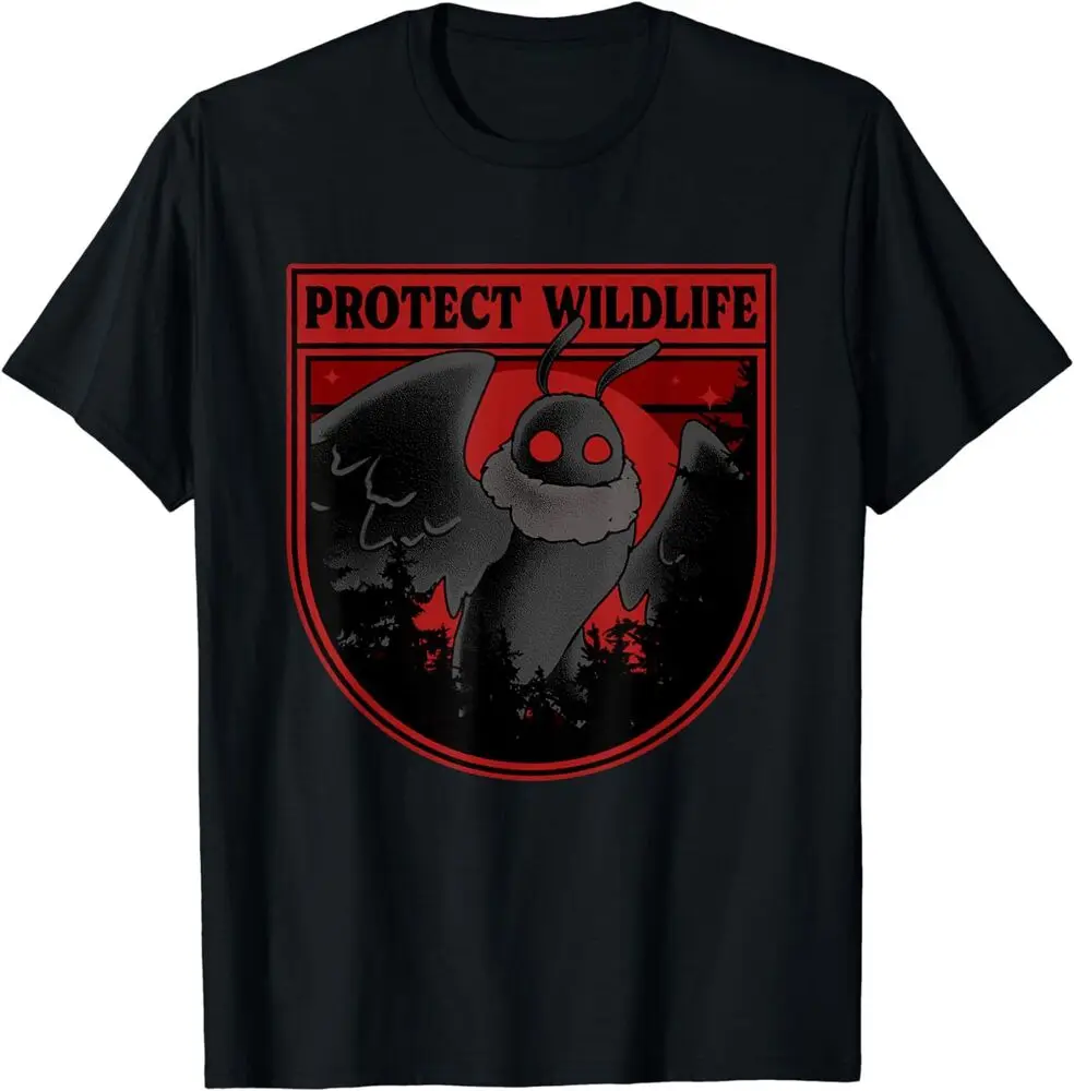 Cryptid Mothman, Protect The Wildlife Cryptozoology T-Shirt For Men Clothing Women Short Sleeve Tees Vintage 100%Cotton